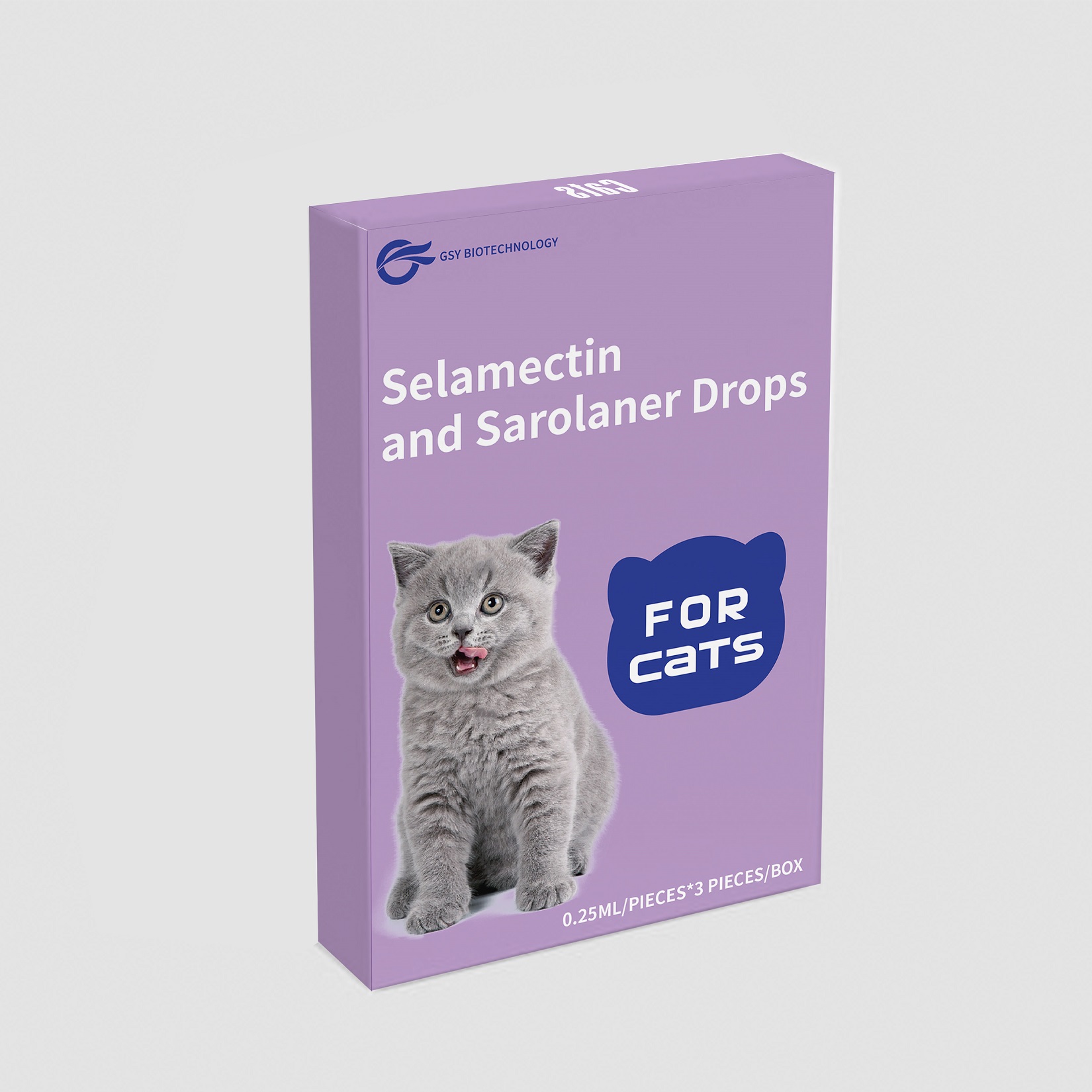 0.25ml for cat Selamectin and Sarolaner Drops