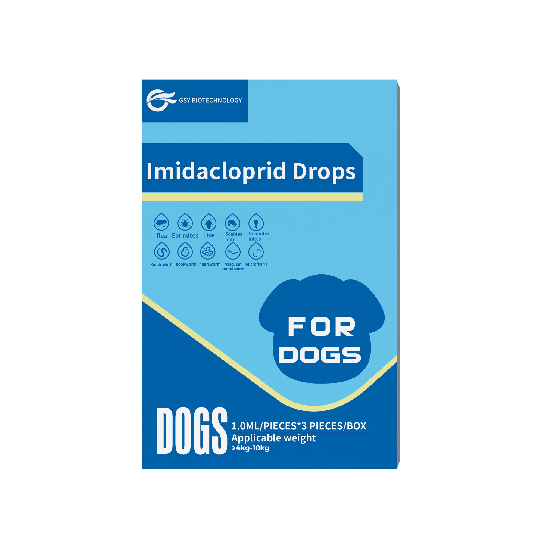 1,0ml para soluções spot-on de imidaclopride para cães