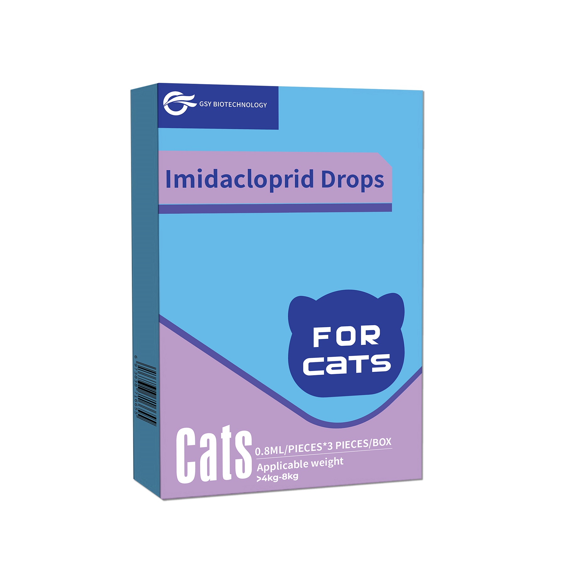 0,8 ml para soluções spot-on de imidaclopride para gatos