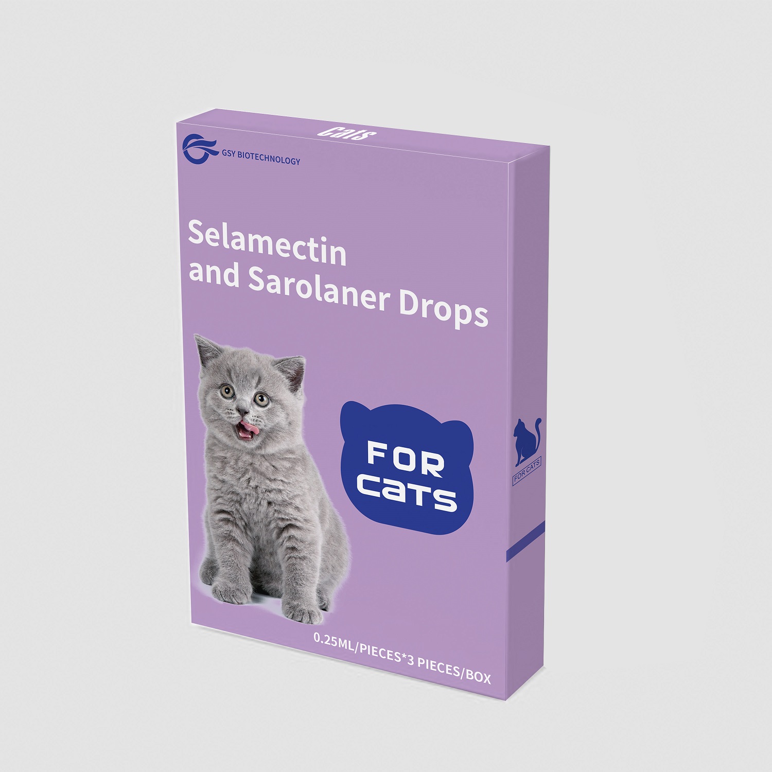 0.25ml for cat Selamectin and Sarolaner Drops