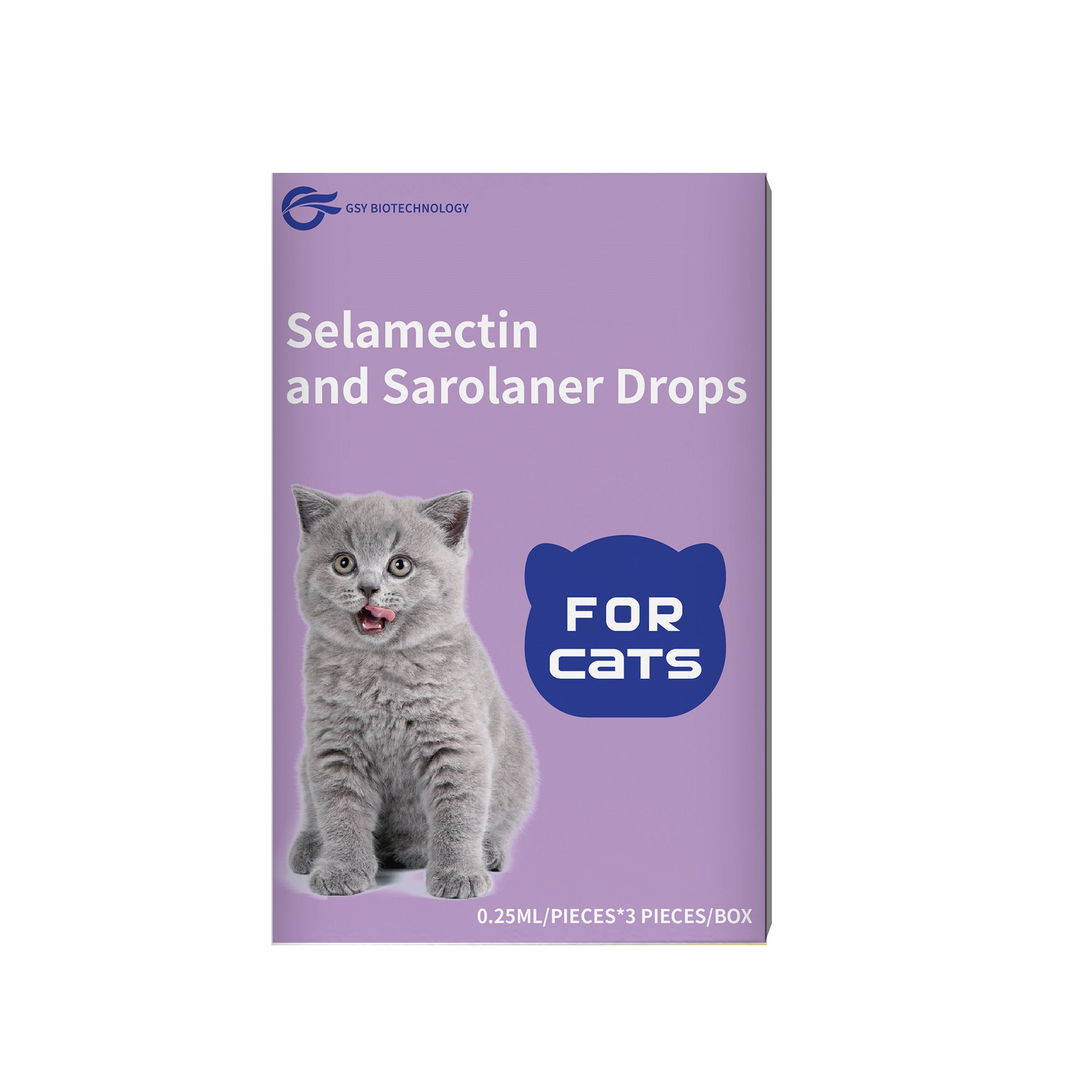 0.25ml for cat Selamectin and Sarolaner Drops