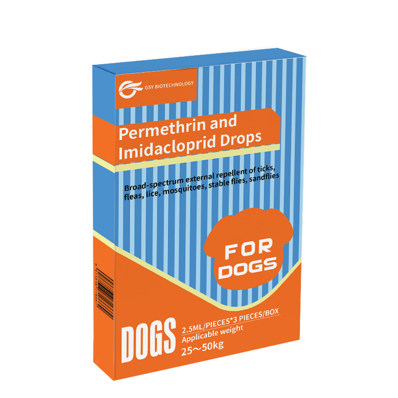 2,5ml para cães Gotas de Permetrina e Imidaclopride