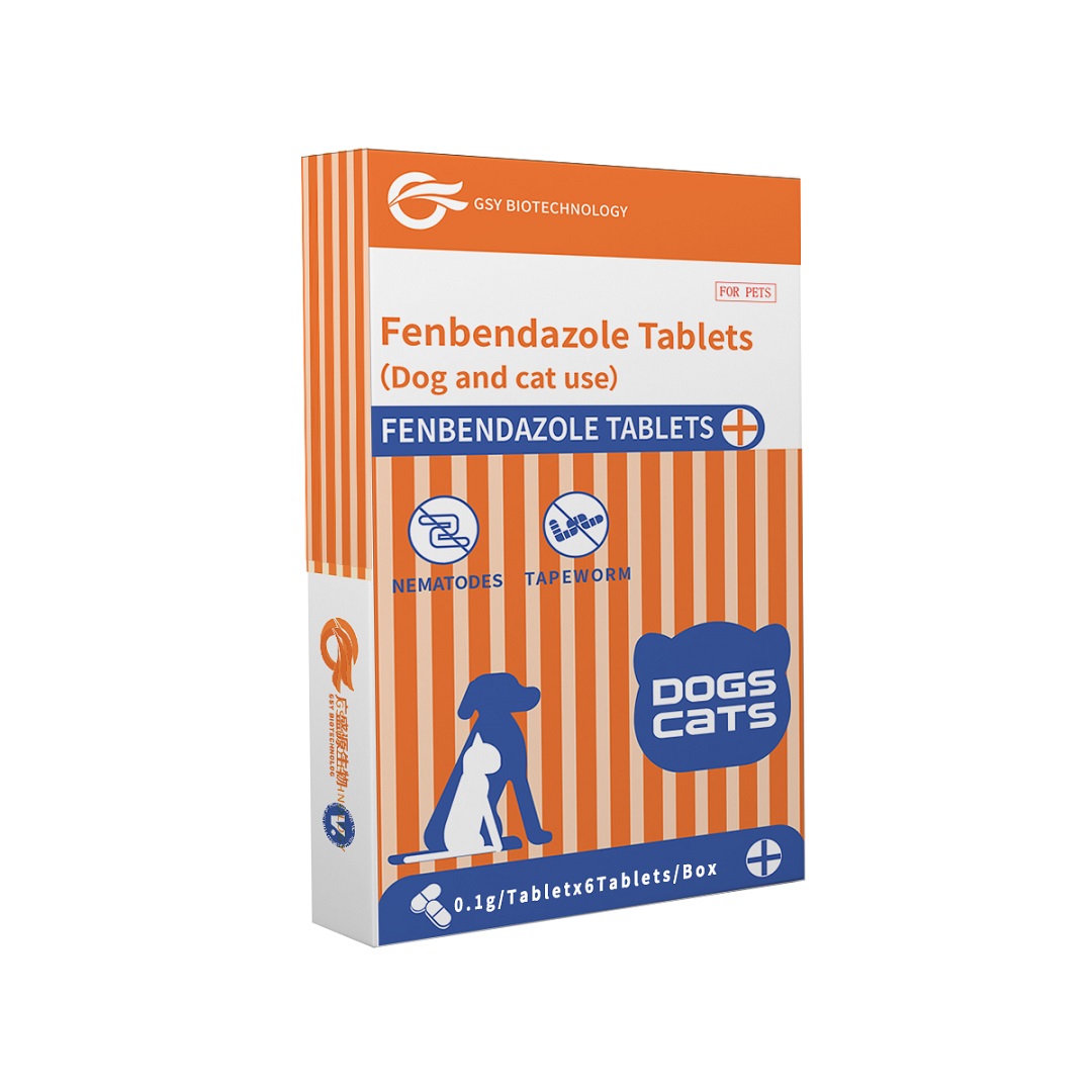 Comprimidos de fenbendazol de 0,1g para animais de estimação