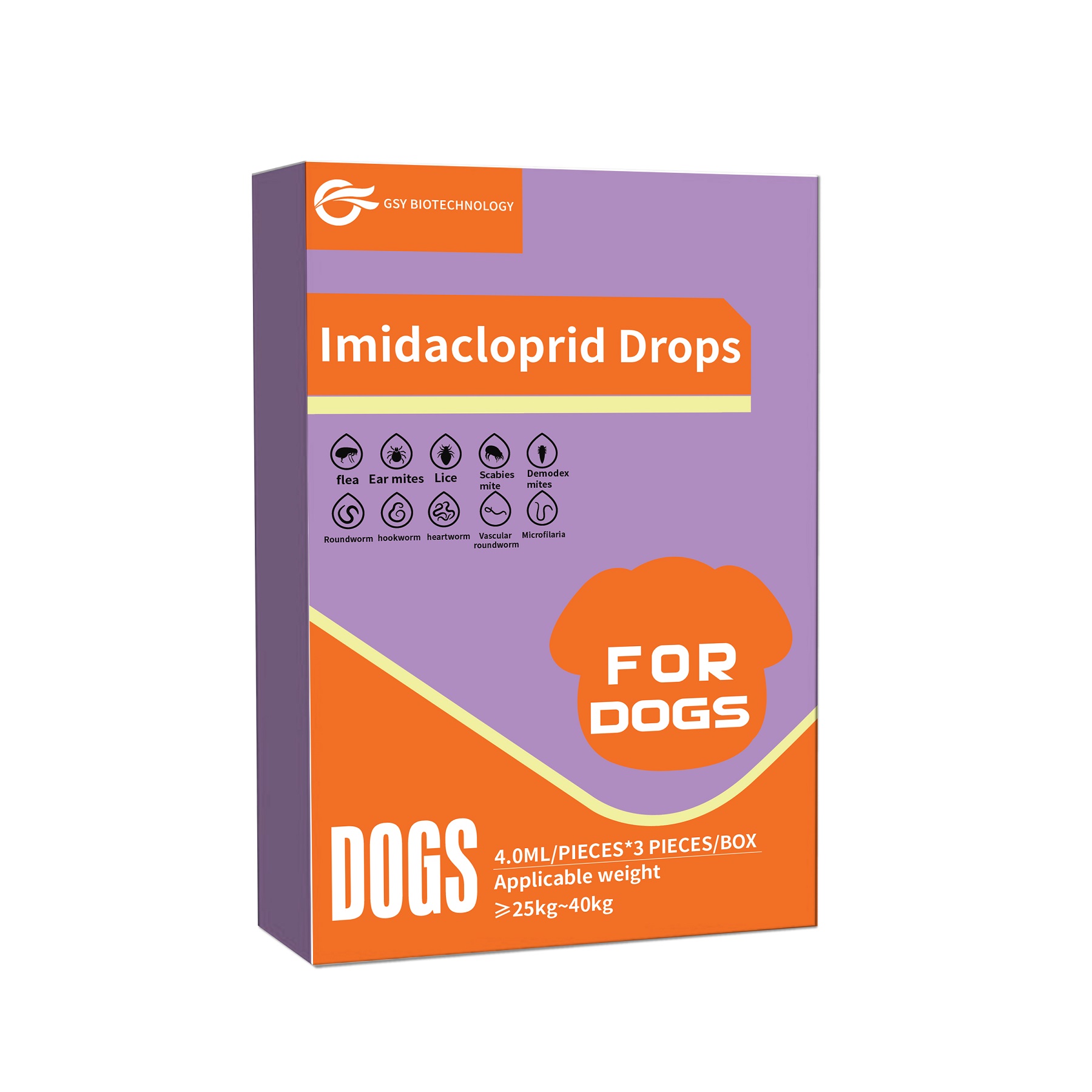 4,0 ml Pour chiens Solutions ponctuelles d'imidaclopride